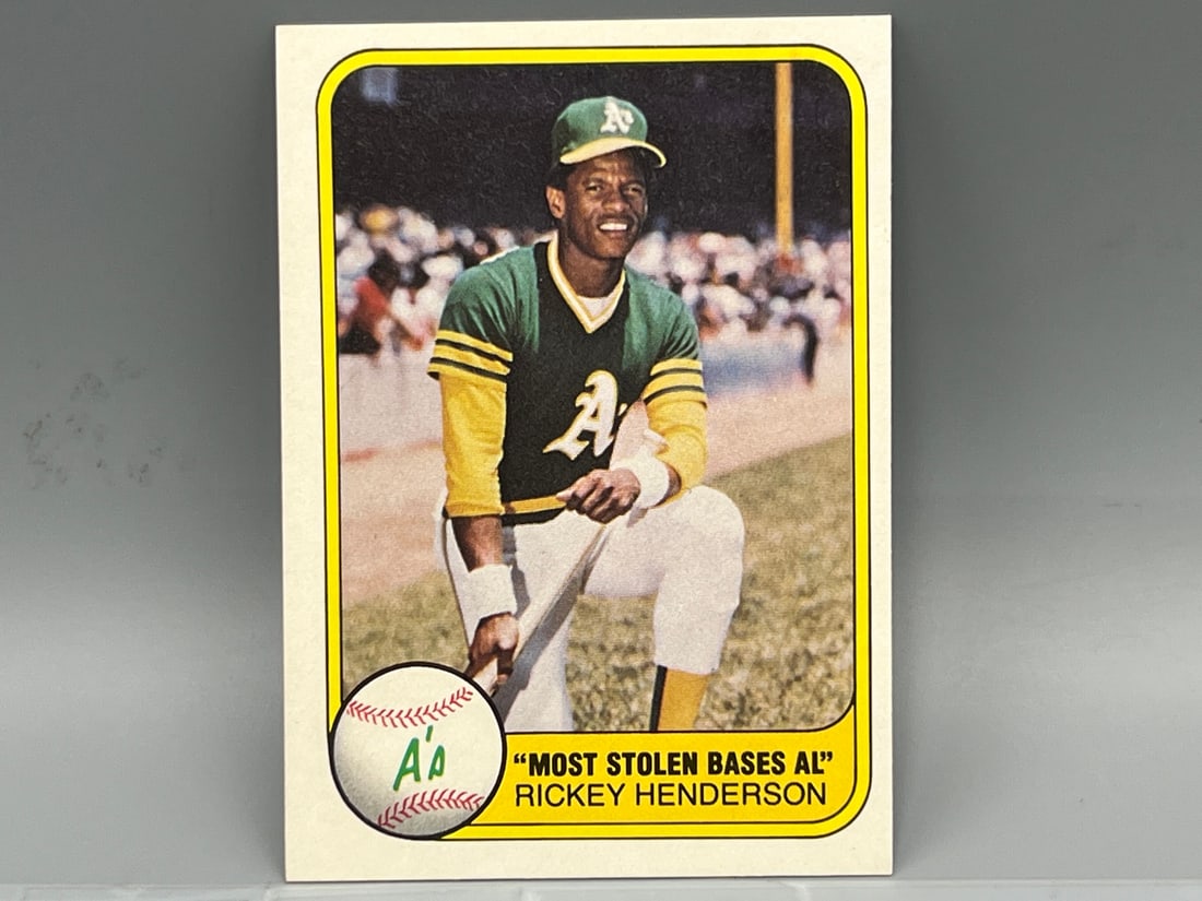 1981 Fleer #351 Rickey Henderson (1 of 2)