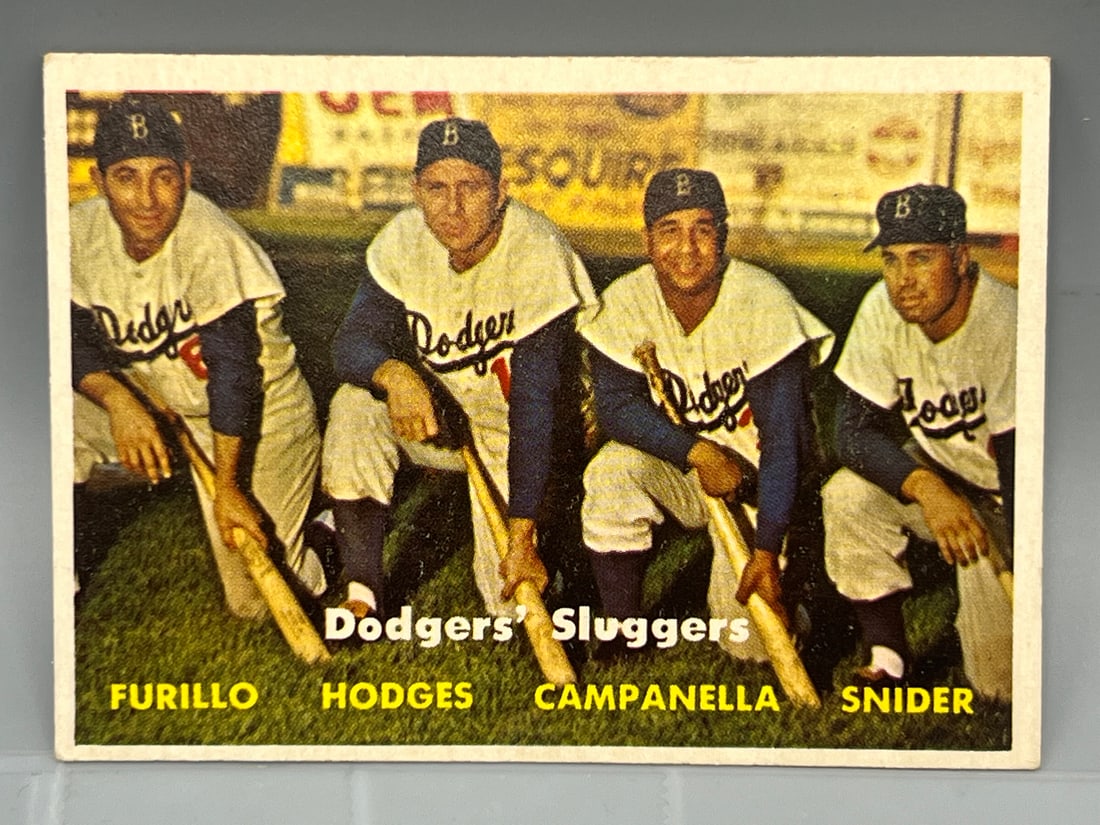 1957 Topps Dodgers Sluggers Furillo/Snider/Campanella/Hodges #400 (1 of 2)