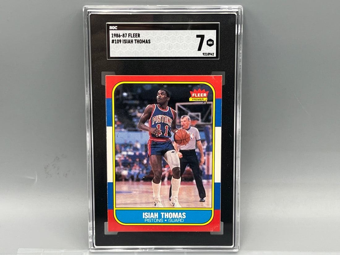 1986 Fleer #109 Isiah Thomas SGC 7 Rookie (1 of 2)
