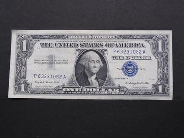 1957-A $1 Blue Seal Silver Certificate- Crisp BU