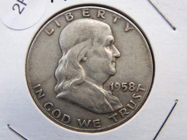 1958-D Franklin Half Dollar