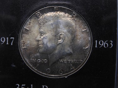 1964 90% Silver Uncirculated Kennedy Half Dollar From the Citizens Baughman National Bank
