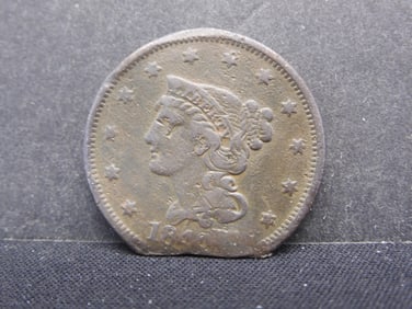 1842 Large Cent, "Clipped"