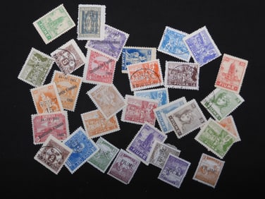 32 Postage Stamps 1918-1924 From Fiume