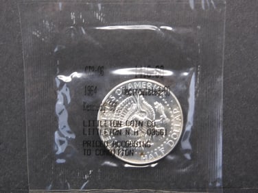 1964 Uncirculated 90% Silver Kennedy Half Dollar