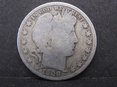 1908-O Barber Half Dollar