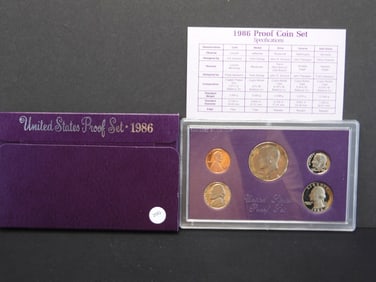 1986 S US Mint Proof Set. OGP