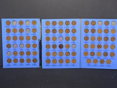 Lincoln Head Cent Album #1, 1909-1940, 79 Coins