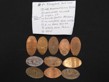 Lot of 11 Elongated Cents