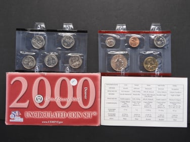 2000 Denver Mint Uncirculated Coin Set. OGP
