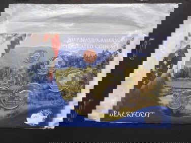 2017 Native American Unc. Coin Set. Blackfoot. SCARCE. Low Mintage. Littleton Coin Co