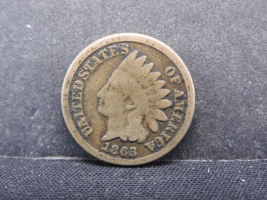 1863 Indian Head Cent- Civil War Date