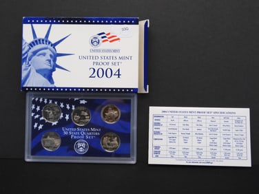 2004-S U.S. Mint Proof State Quarter Set + Box