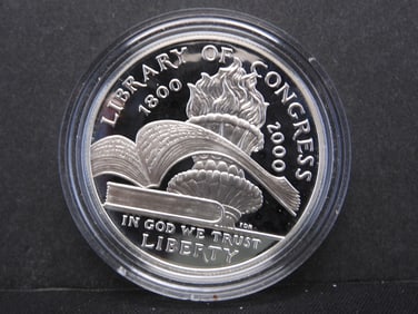 2000-P Proof Library of Congress Silver Dollar