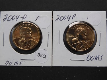 2004-P+D MS Sacagawea Dollars From Mint Set