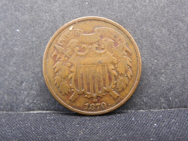 Rare 1870 Shield Two Cent