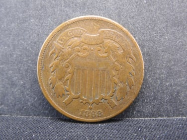 1868 Shield Two Cent Semi-Key Date