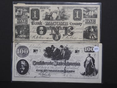 2 Vintage Notes Advertising Coin Shows