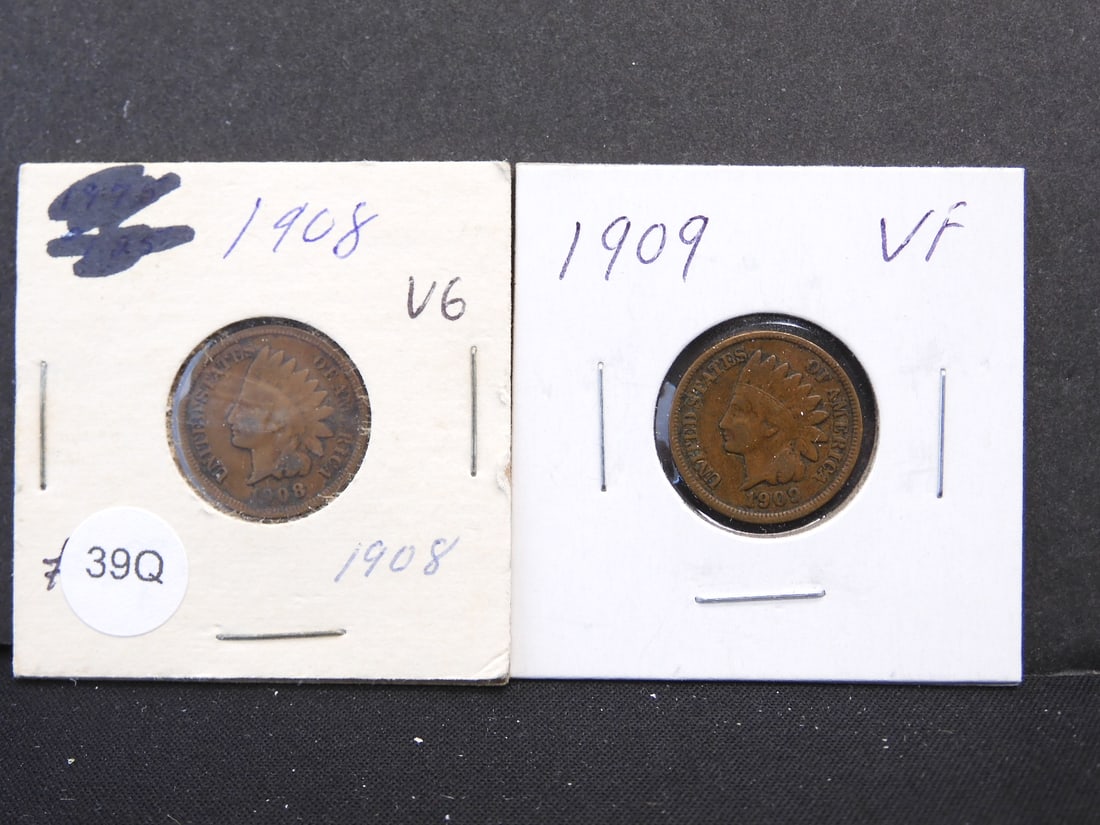 1908 + 1909 Indian Head Cents (1 of 5)