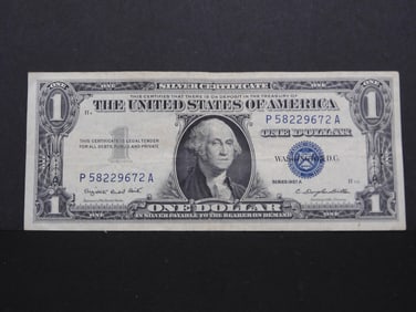 1957-A Blue Seal $1 Silver Certificate