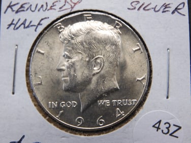1964 Kennedy 90% "Silver" Half Dollar