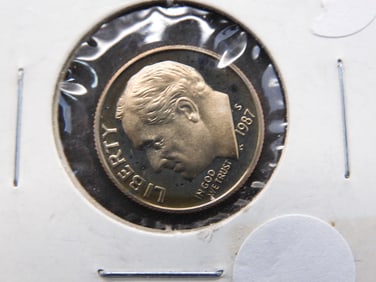 1987-S Proof Roosevelt Dime