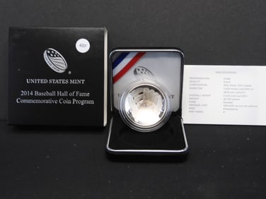 2014-P Proof Baseball Hall of Fame Commem. Silver Dollar