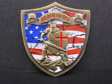 Armor Of God Metal Shield (Eph: 6-18), New, Novelty