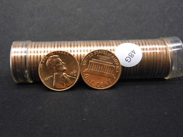 Roll 1961-D GEM BU Lincoln Memorial Cents