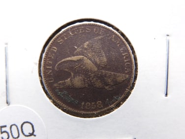 1858 Large Letters Flying Eagle Cent