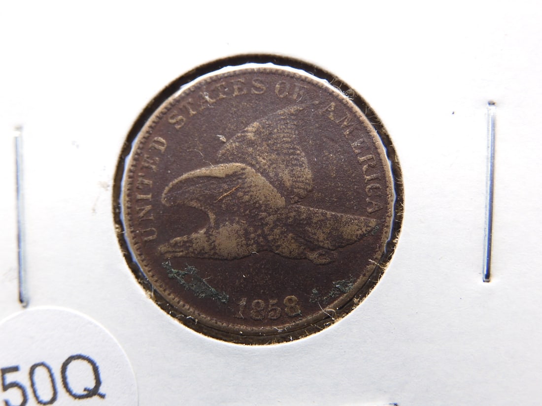 1858 Large Letters Flying Eagle Cent (1 of 3)