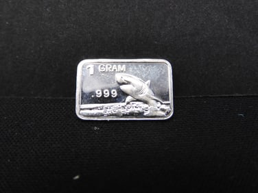 .999 Fine Silver "Shark" Fractional Bar
