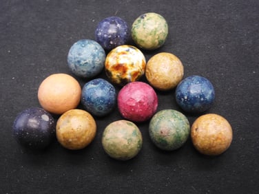 14-Clay, Civil War Era (1860's) Marbles