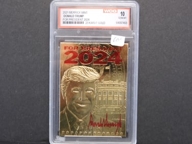 Trump For President 2024, 23KT Gold, Sealed, Gem 10 Mint!