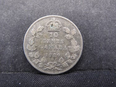 1929 Canada 10c. 80% Silver