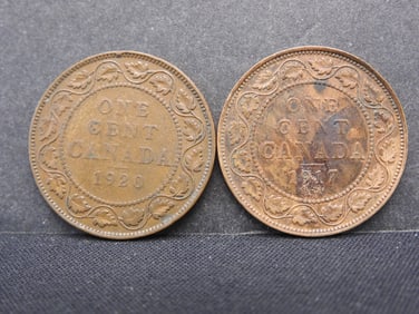 1917 & 1920 Canada One Cents