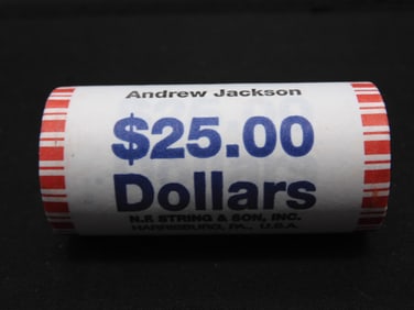 Roll of 2008 Andrew Jackson Presidential Dollars Unopened Original Mint Packaging