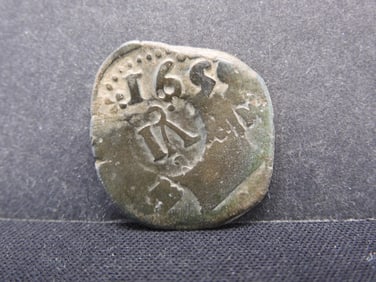 1659, (Very Rare With Date on it) 4 Maravedis, Pirate Era Coin, 365 Years Old!