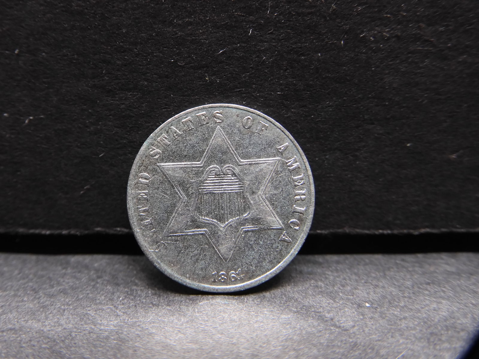 1861 Three Cent Silver. Nice type coin with great detail. (1 of 2)
