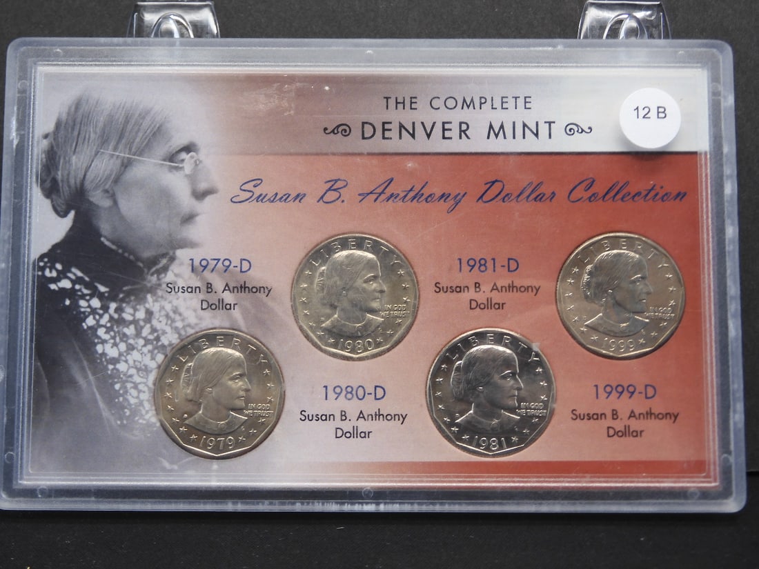 Complete Denver Mint Set of Susan B. Anthony Dollars- 4 Coins (1 of 4)