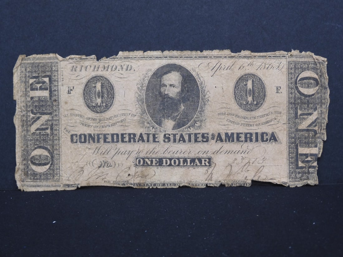 1863 Confederate $1: 1863 Confederate $1