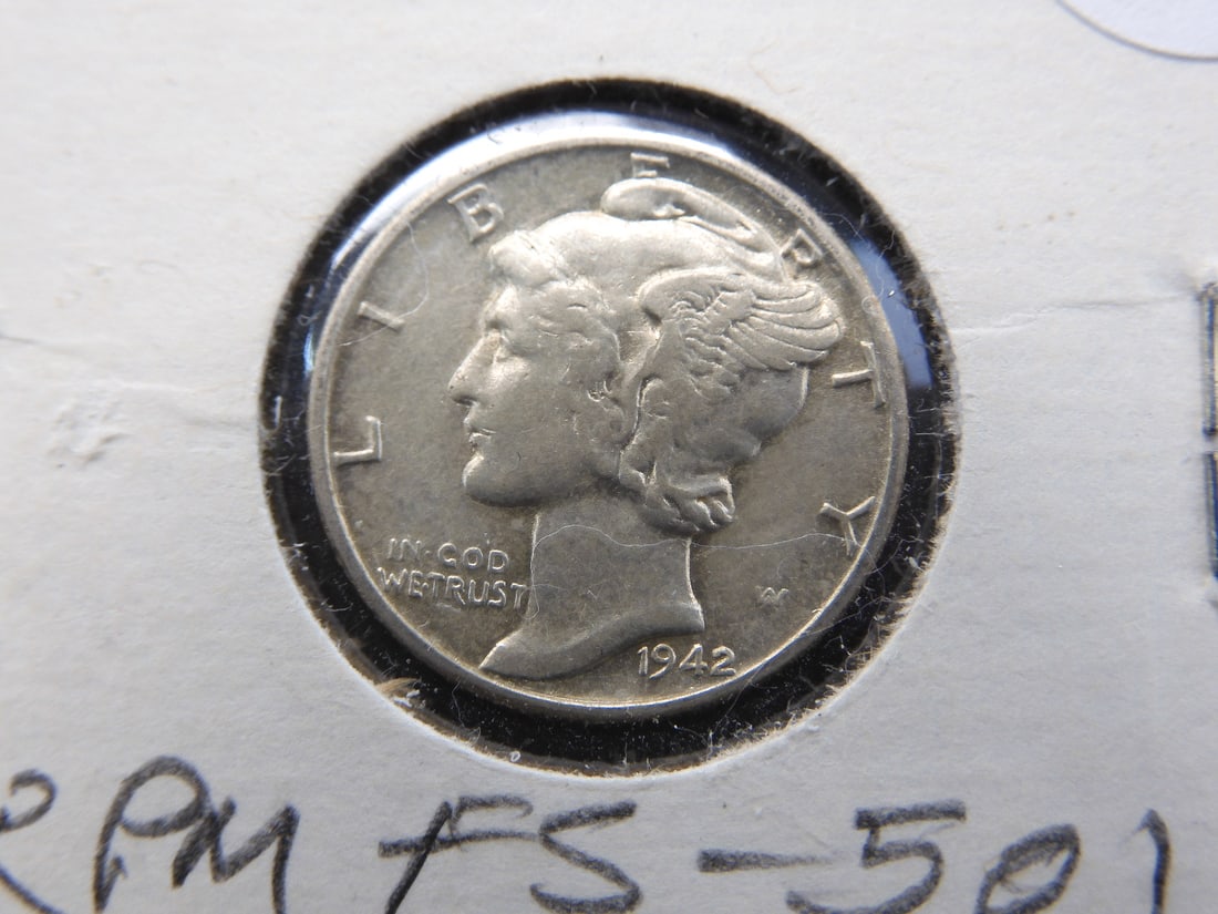 1942-D/D Silver Mercury Dime (1 of 4)