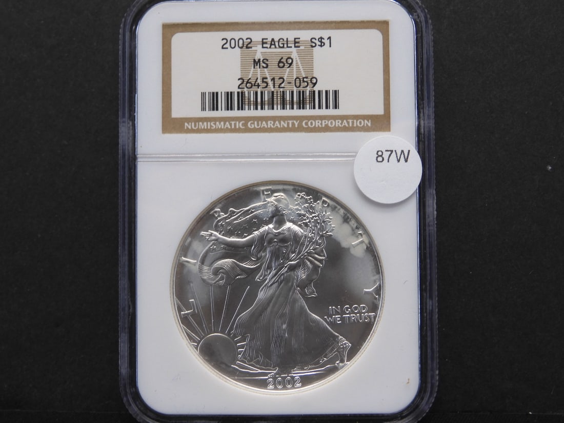 2002 American Silver Eagle NGC Graded MS69 (1 of 3)