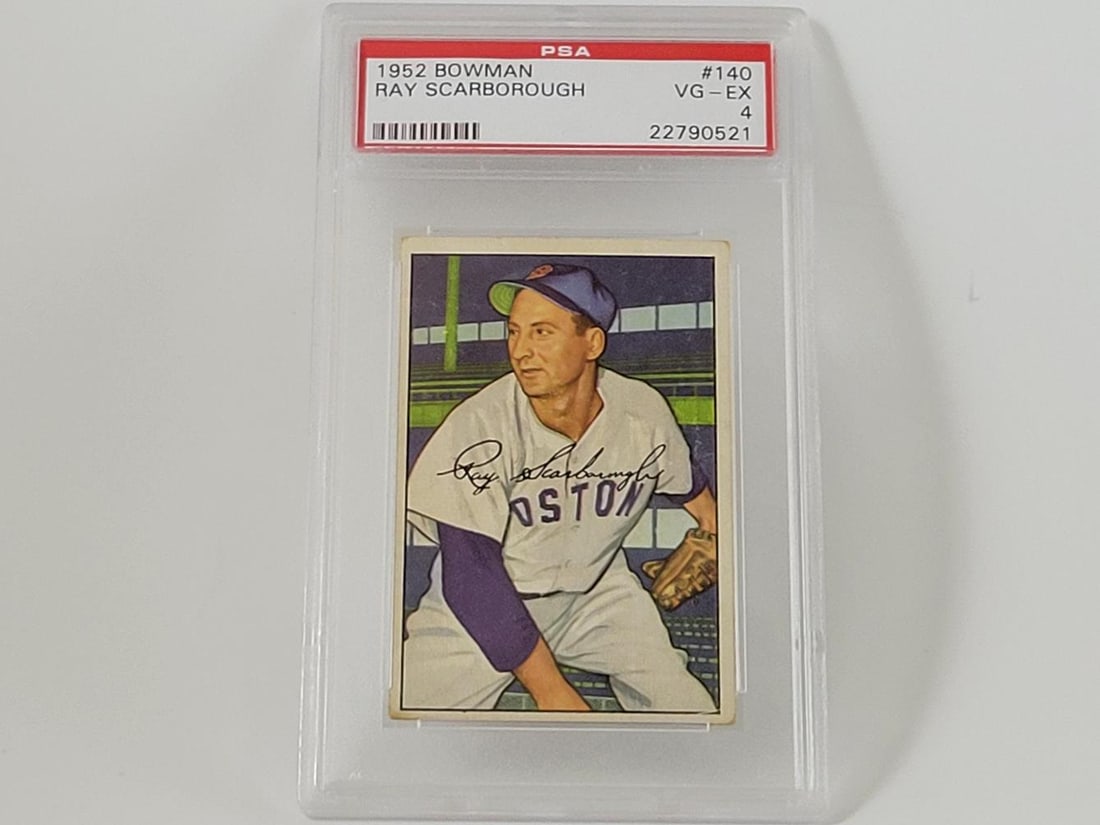 1952 Bowman Baseball #140 Ray Scarborough Graded PSA 4 (1 of 2)