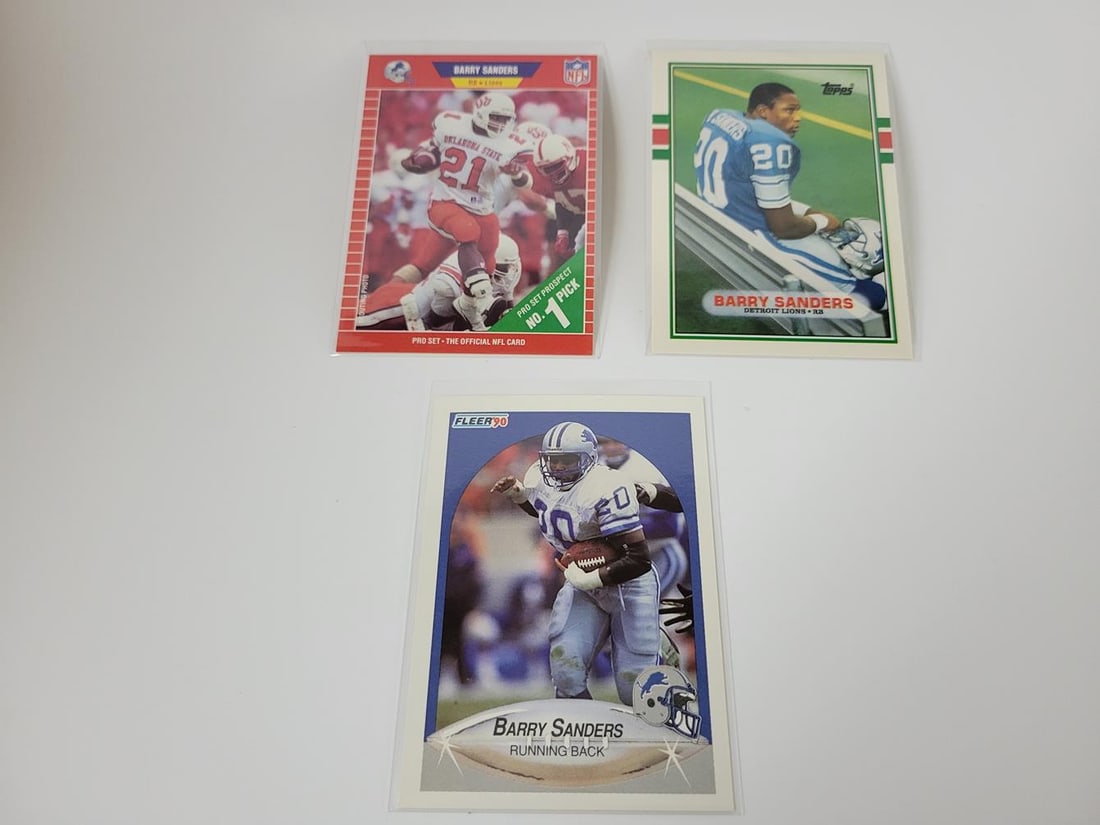 Barry Sanders Lot w/ 2 Rookies (1 of 5)