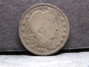 1895 Barber Silver Quarter w/ Full Rims **GOOD+**