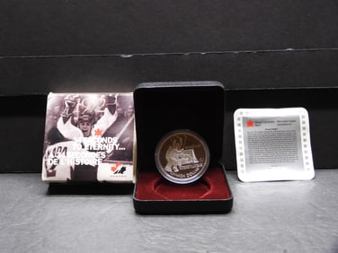 1997 PROOF Canadian 25th Anniv. Soviet Hockey Silver Dollar in OGP