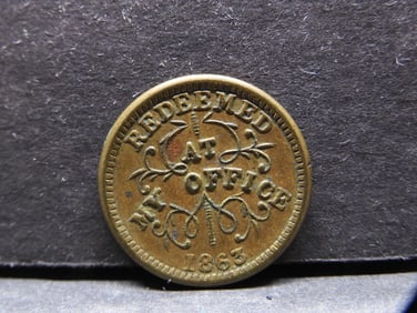 1863 Civil War Token Troy, New York