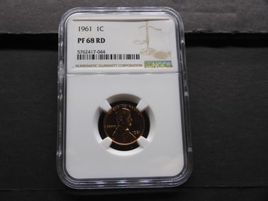 1961 PROOF Lincoln Memorial Cent - NGC PF68 RD