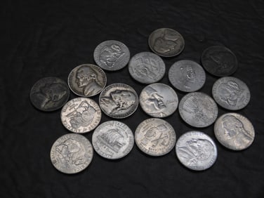 17 Mixed Jefferson Nickels 1938-D Key Date, 1942-S &1944-P Silver, and Other Mixed Dates